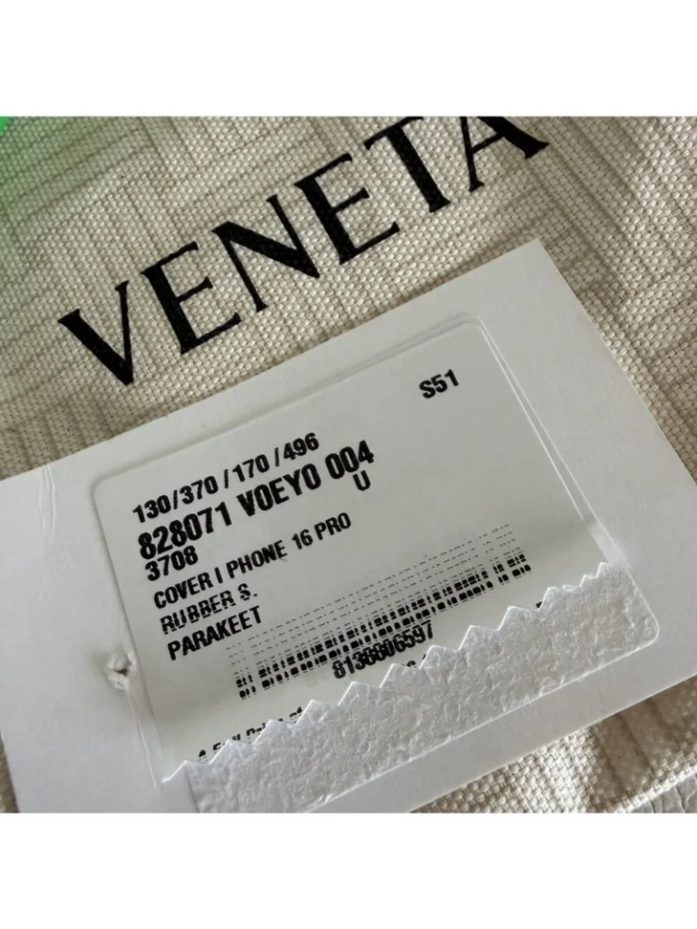 NEW BOTTEGA Veneta iPhone 16 Pro Case Green Parakeet Rubber